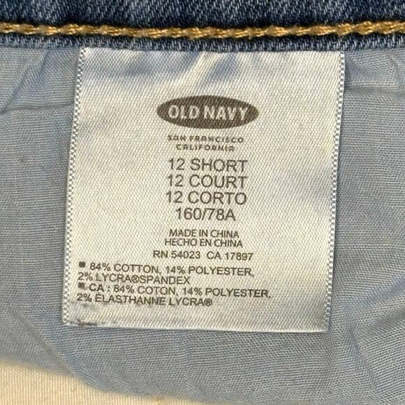 Old Navy The Sweetheart Jeans Women’s 12 Short | Light Blue Straight Leg - Picture 6 of 11
